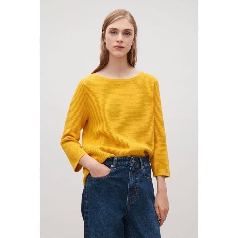 COS Textured Tight Knit Pullover Sweater